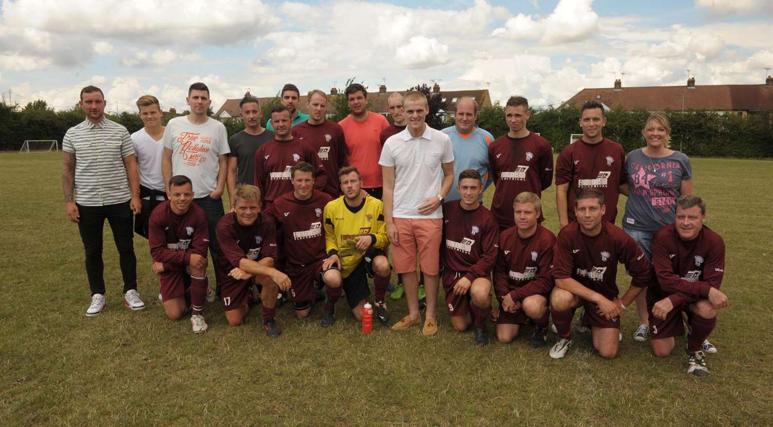 George Howard with friends and the teams