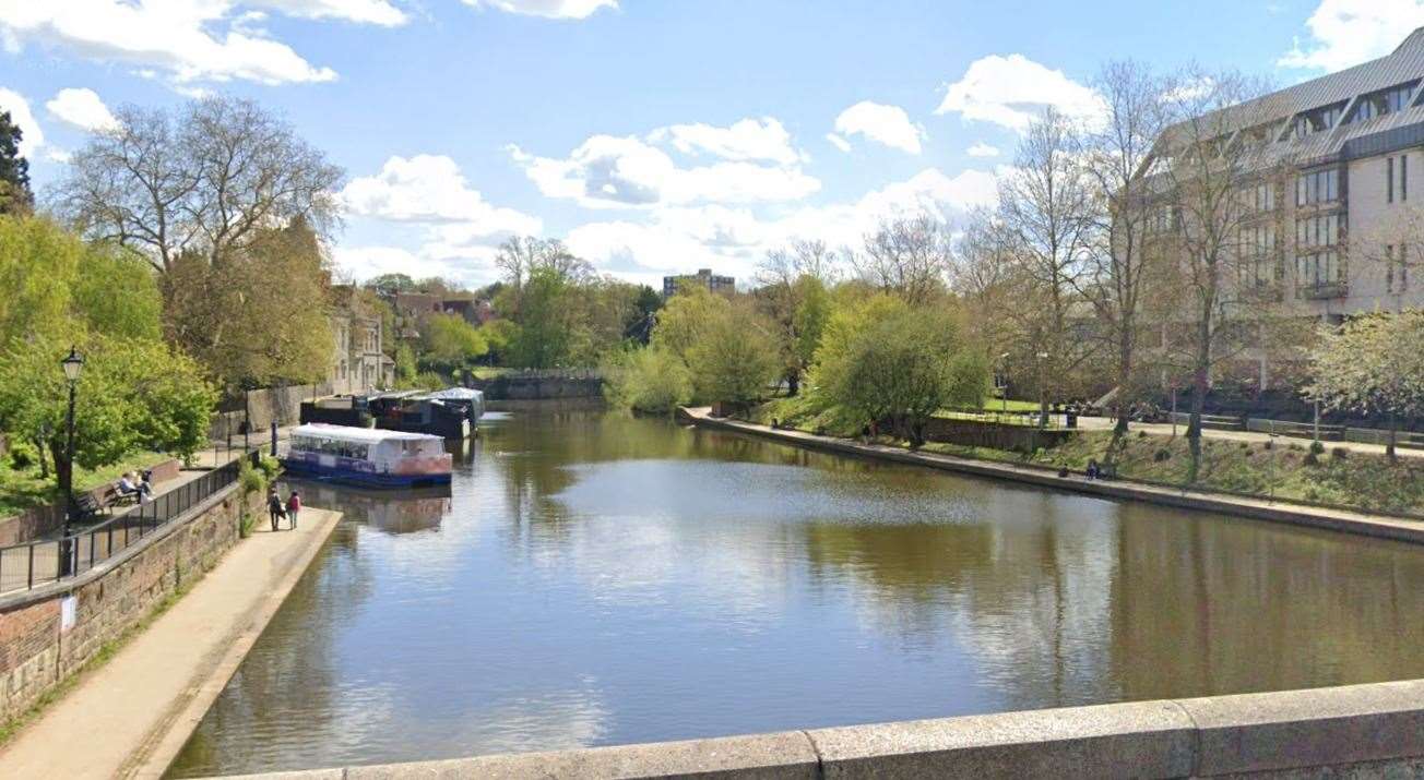 A man was rescued from the River Medway in Maidstone. Picture: Google Street View