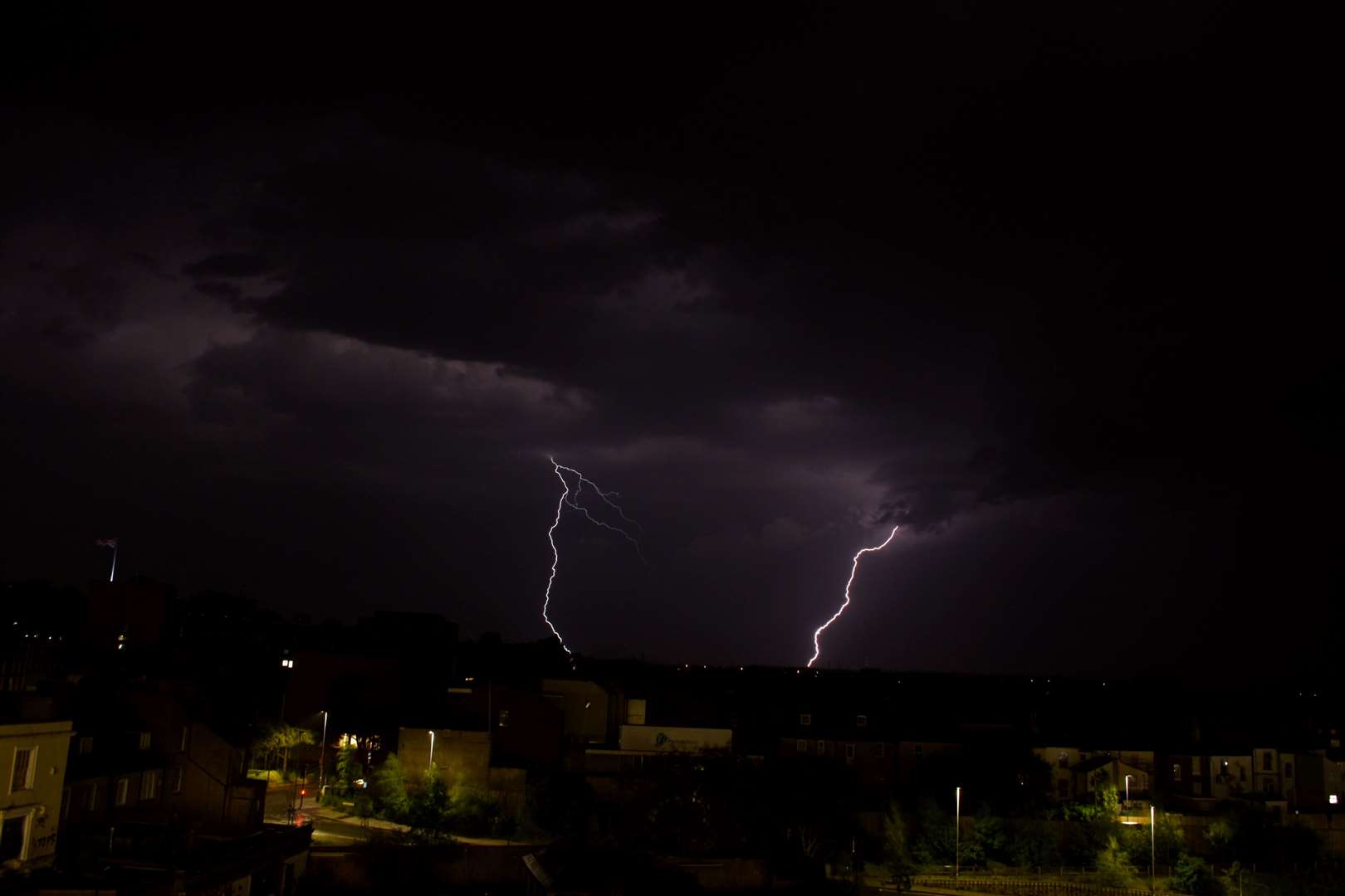 Lightning over Gravesend. Picture: Jason Arthur