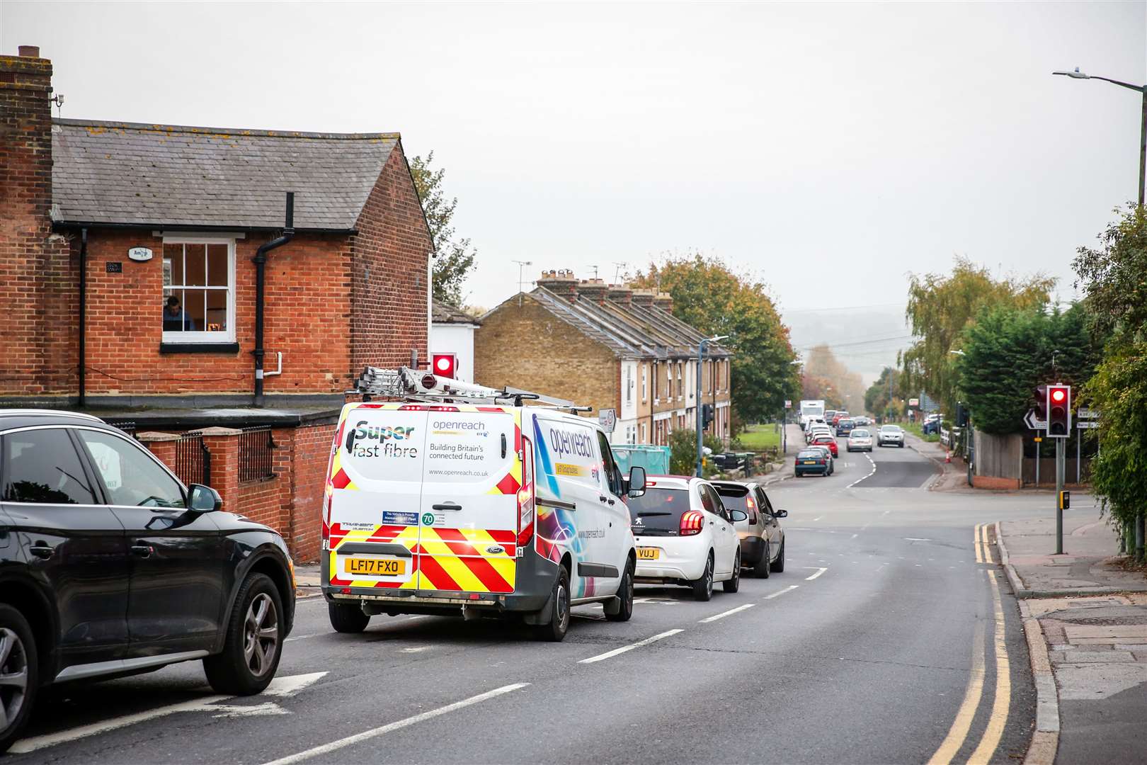 Traffic is constantly queuing outside Richard Gerrish's house