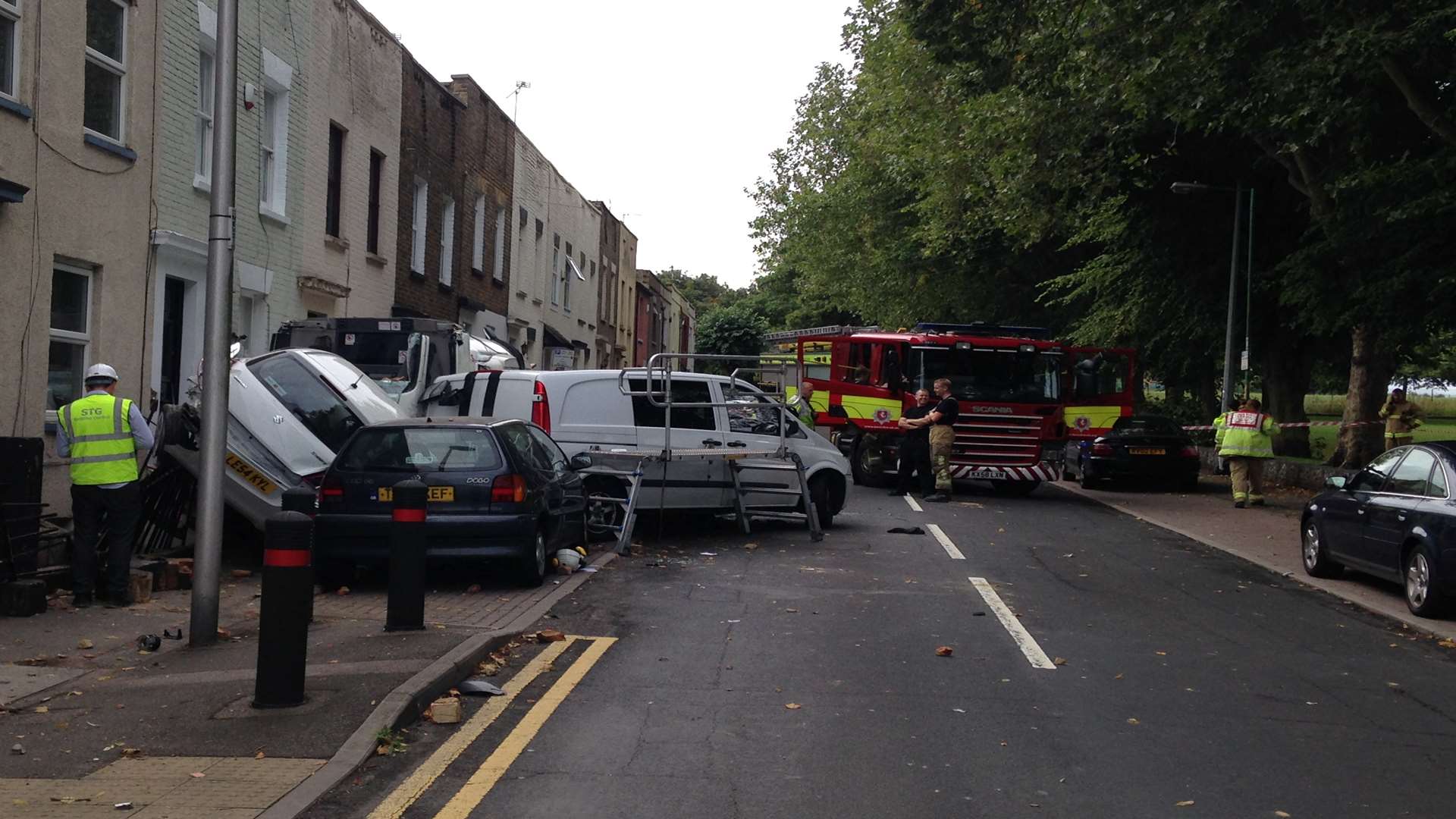 Crash on Marlborough Road, Gillingham