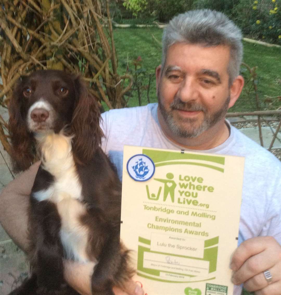 Gary Longley trained Lulu to pick up litter in their local park two years ago