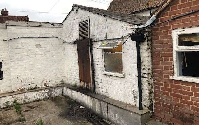 This is the back of the kitchen, viewed from the car park