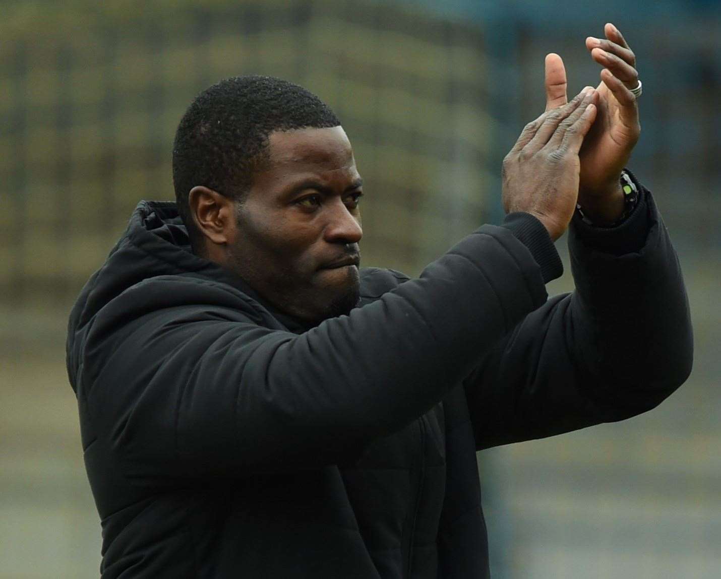 Maidstone United caretaker boss George Elokobi. Picture: Steve Terrell