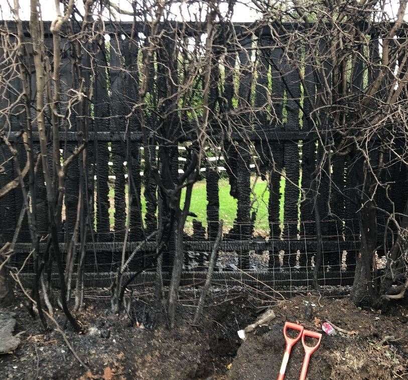 First look at damage to an Openreach connection line which left Staplehurst and other villages without broadband and phone lines