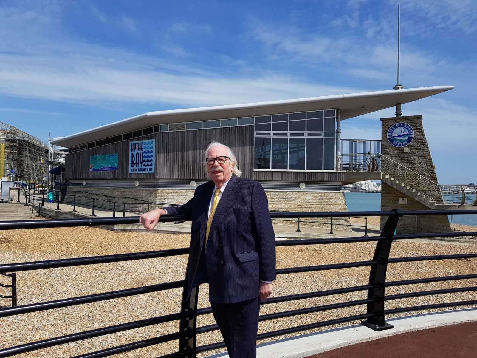 Turrloo Parrett outside his business. Picture: The Dover Patrol Restaurant