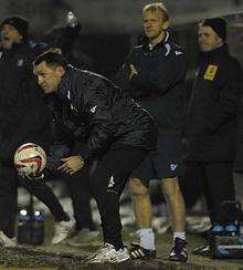 Martin Allen and John Schofield on the bench