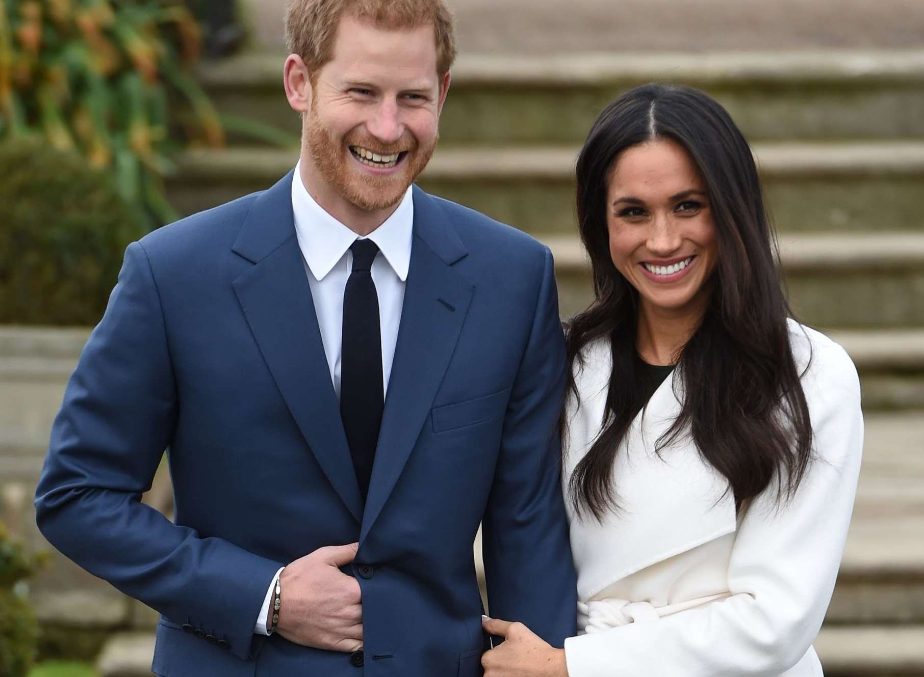 Prince Harry and Meghan Markle after announcing their engagement. Picture: Eddie Mulholland/Daily Telegraph/PA Wire