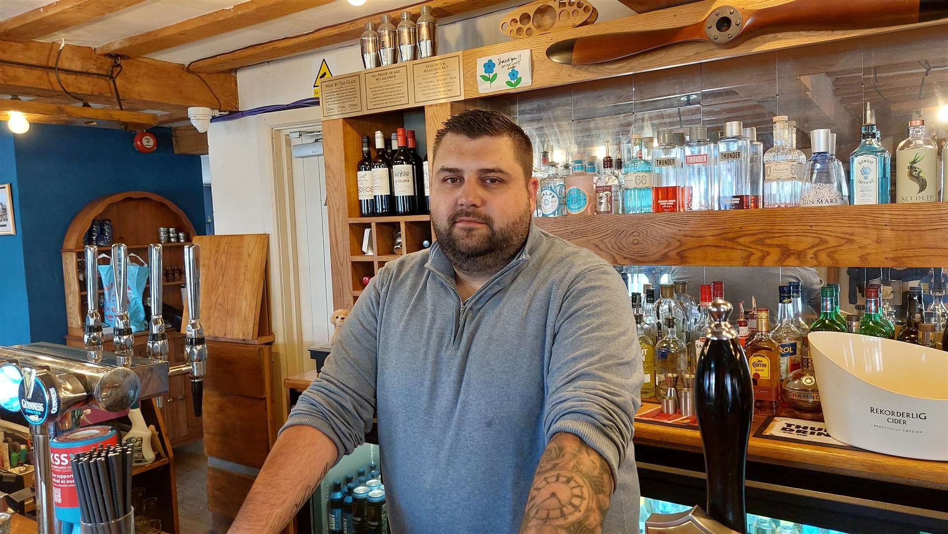 Harry Cox, manager of the Royal Oak Hotel in Hawkhurst