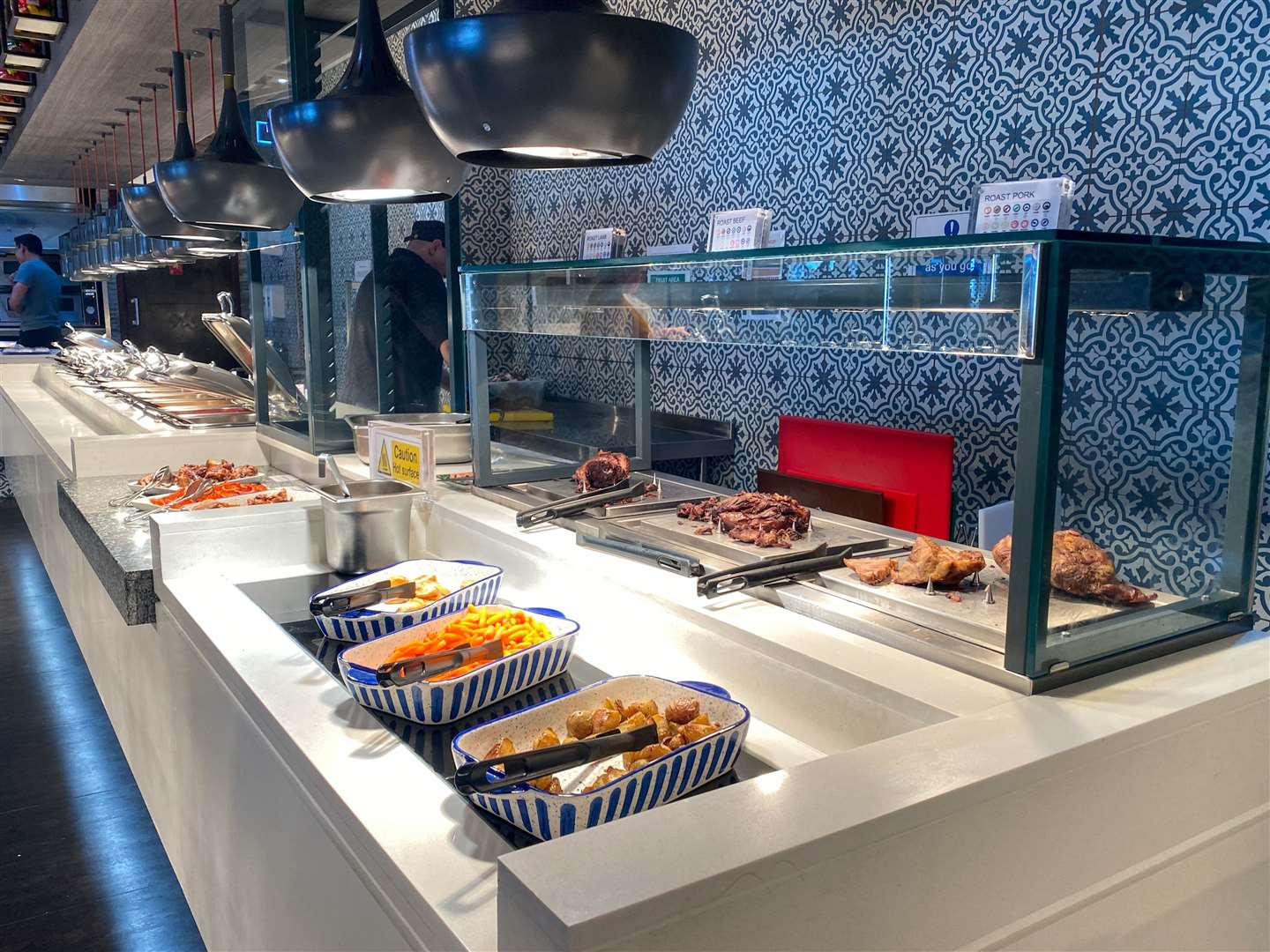 Rows and rows of buffet trays line this huge dining room. Picture: Sam Lawrie