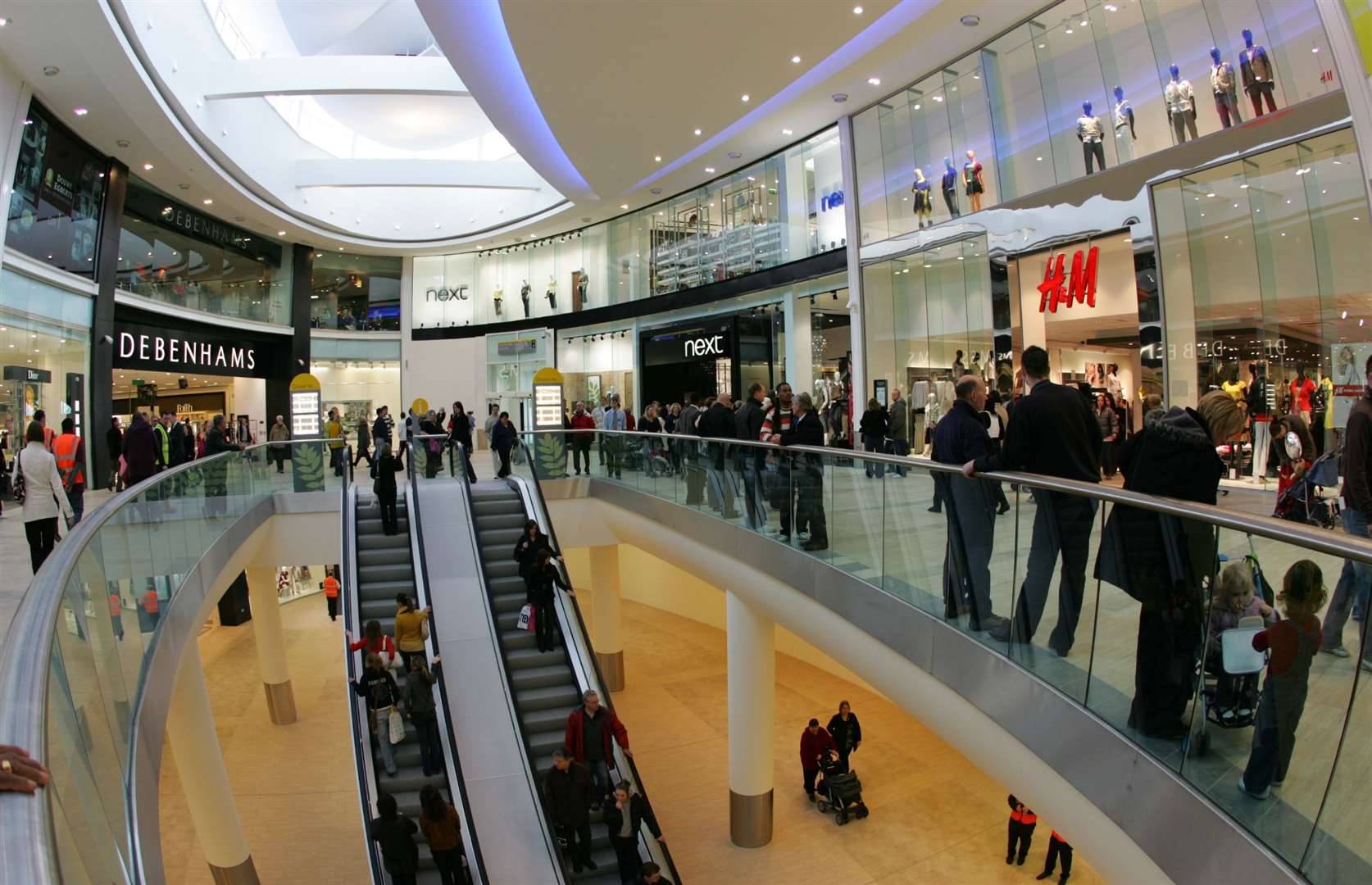 The County Square extension, which doubled the size of the centre, in March 2008