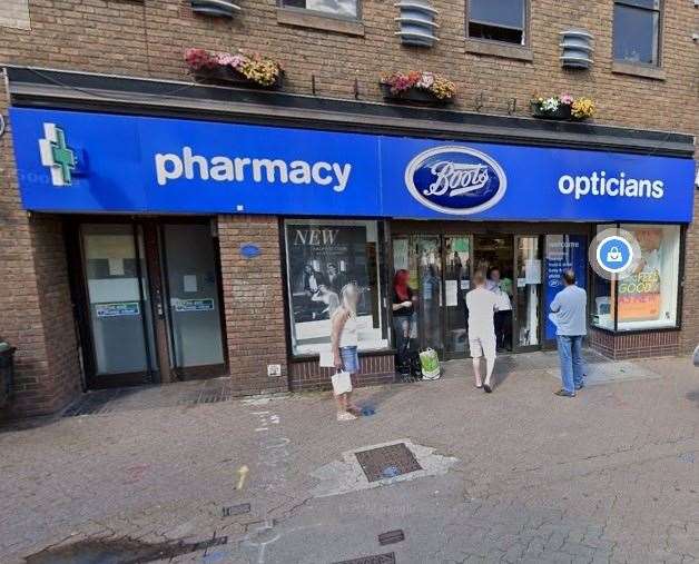 He tried to steal the items from Boots in Dartford High Street. Picture: Google Streetview