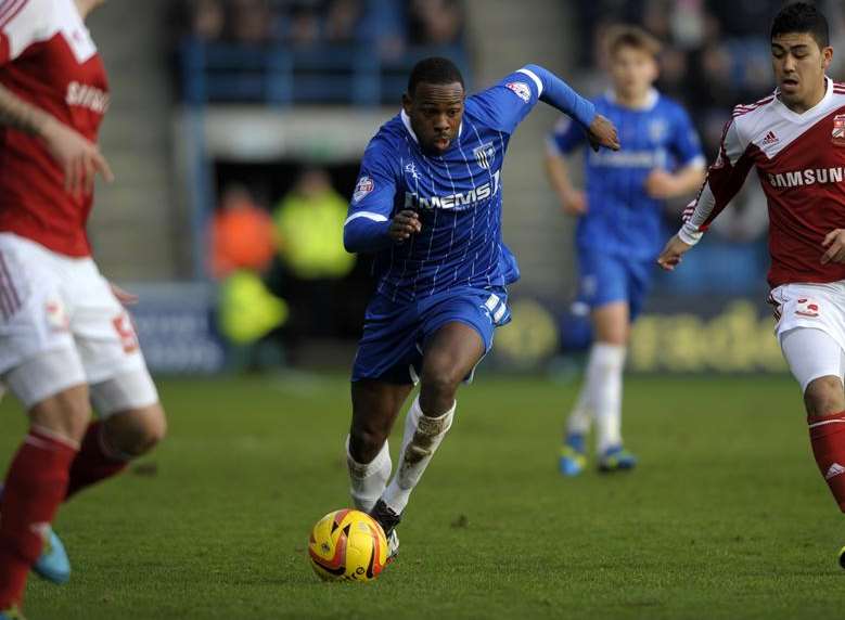 Myles Weston spots a gap in the Swindon defence Picture: Barry Goodwin