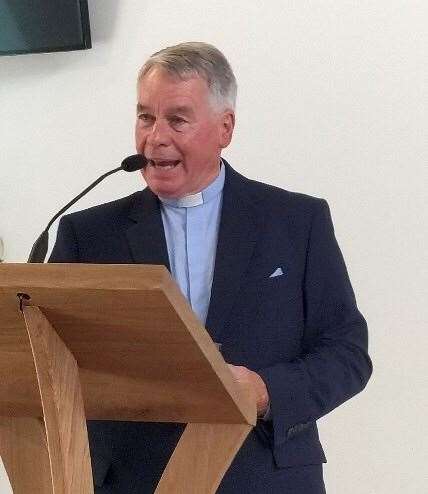 The Rev Canon Arthur Houston speaking at the opening