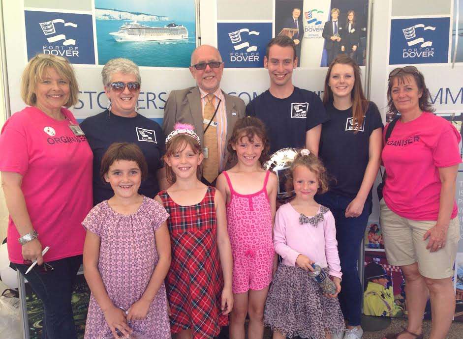 Chairman of the port, George Jenkins with port of Dover team