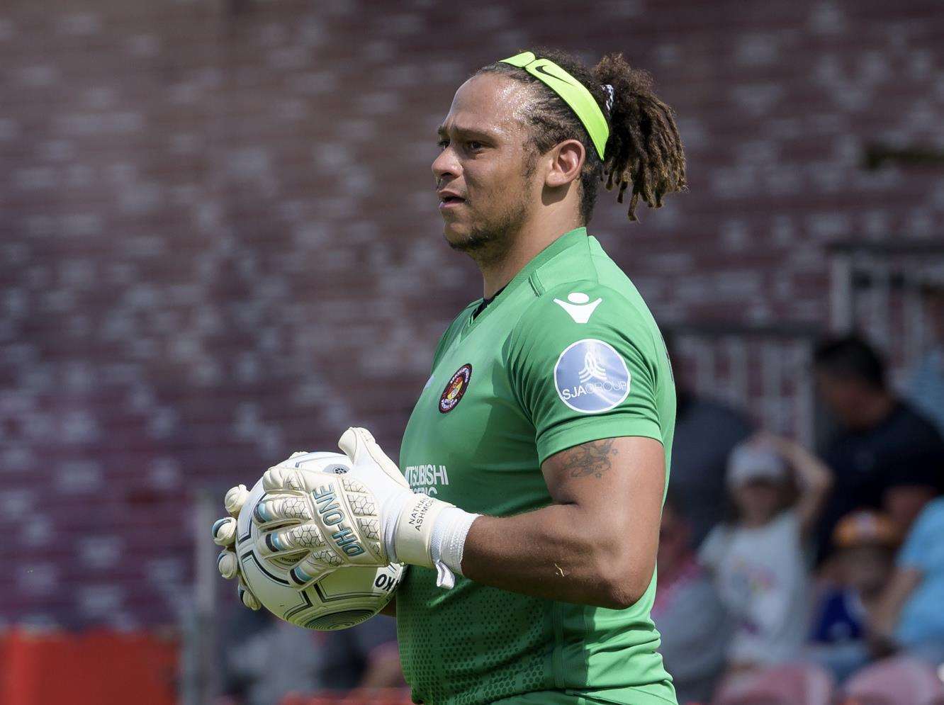 Ebbsfleet goalkeeper Nathan Ashmore Picture: Andy Payton