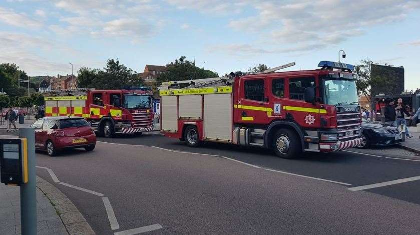 10 fire engines are at the scene. Picture: Nigel Scutt