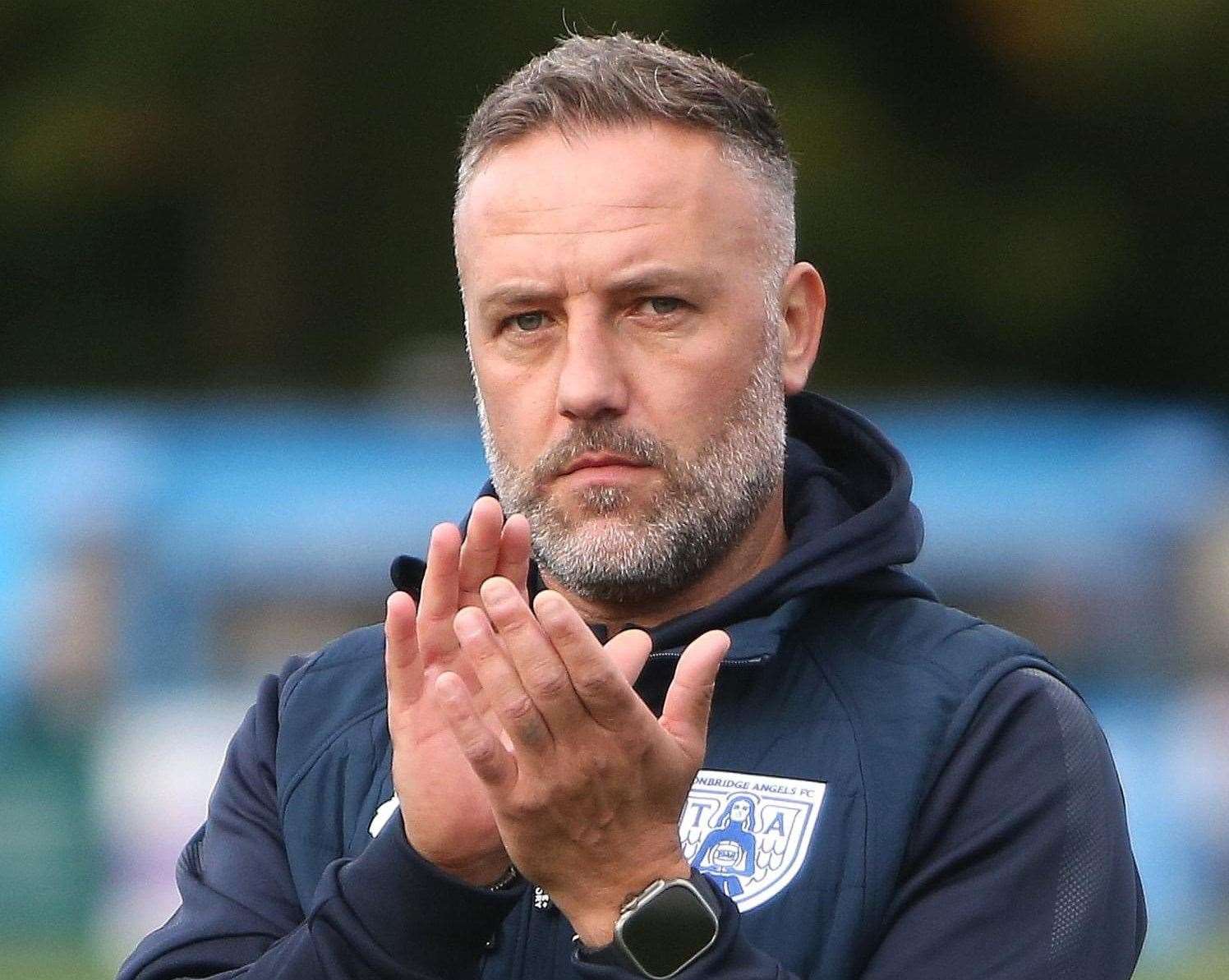 Tonbridge Angels manager Jay Saunders. Picture: David Couldridge