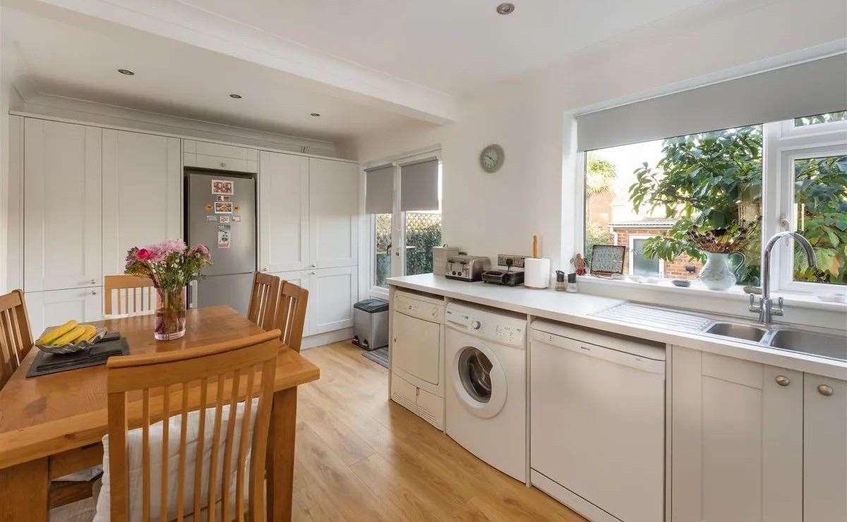 The house has a spacious kitchen/dining room leading out into the garden. Picture: Christopher Hodgson