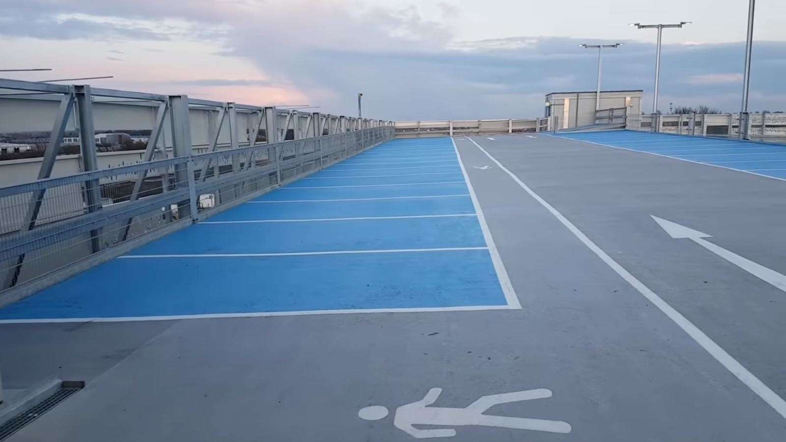 Top of the building: the adventure begins at the blue-coloured fourth floor of Sittingbourne's multi-storey car park. Picture: Morthren (14031936)