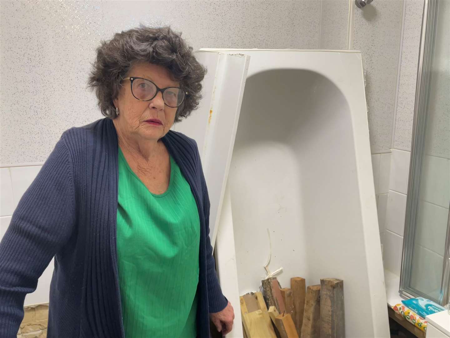 Yvonne Eaton has been left with a bathroom she cannot use