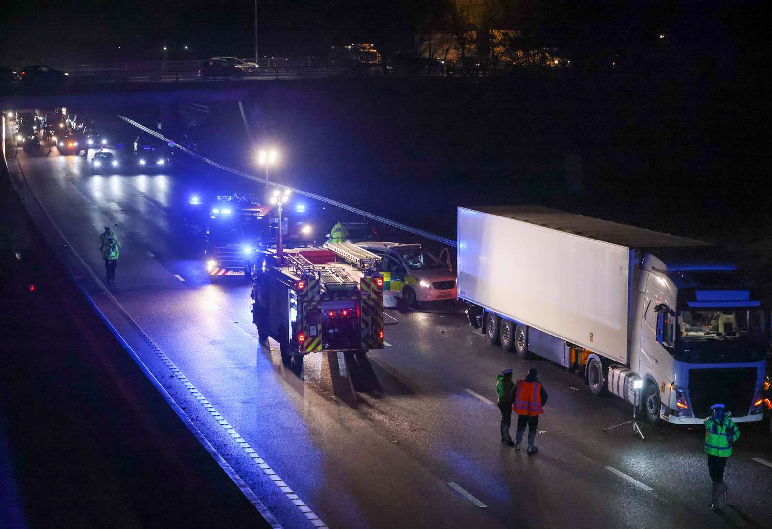 Police were called at around 6pm yesterday to a crash on the London-bound carriageway. Picture: UKNIP