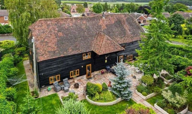 This three-bedroom property near Maidstone is on the market for £1 million. Picture: Ferris & Co