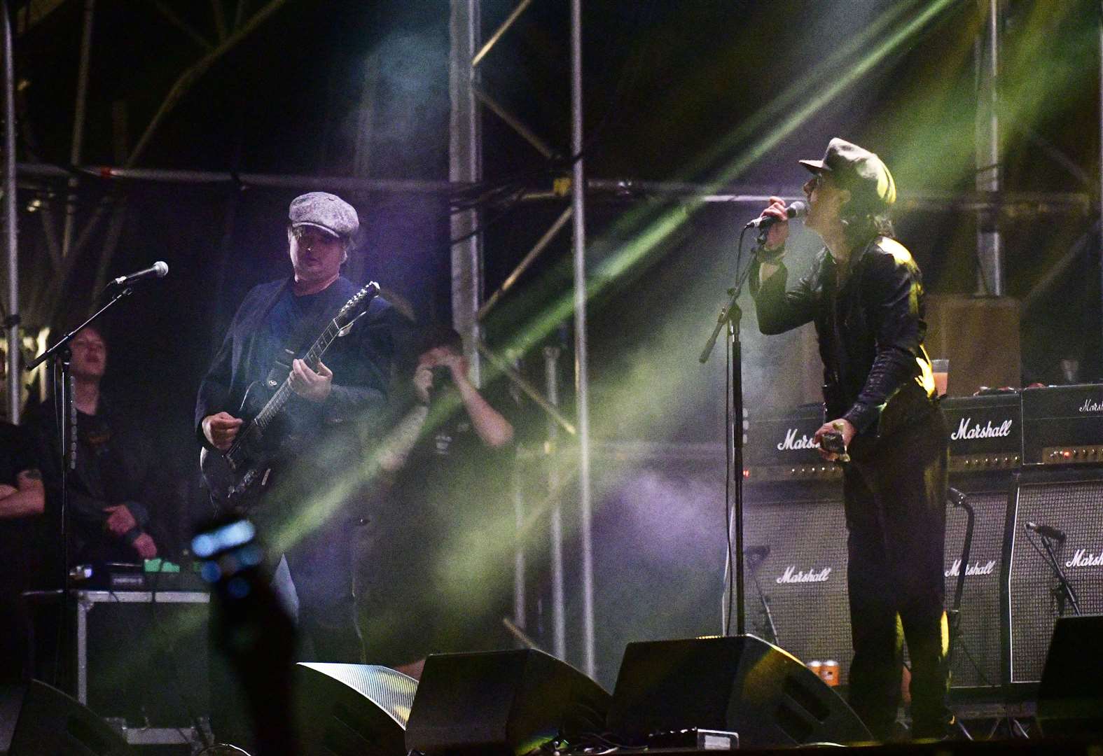 Pete Doherty and Carl Barat of The Libertines performing at Rochester Castle. Picture: Barry Goodwin