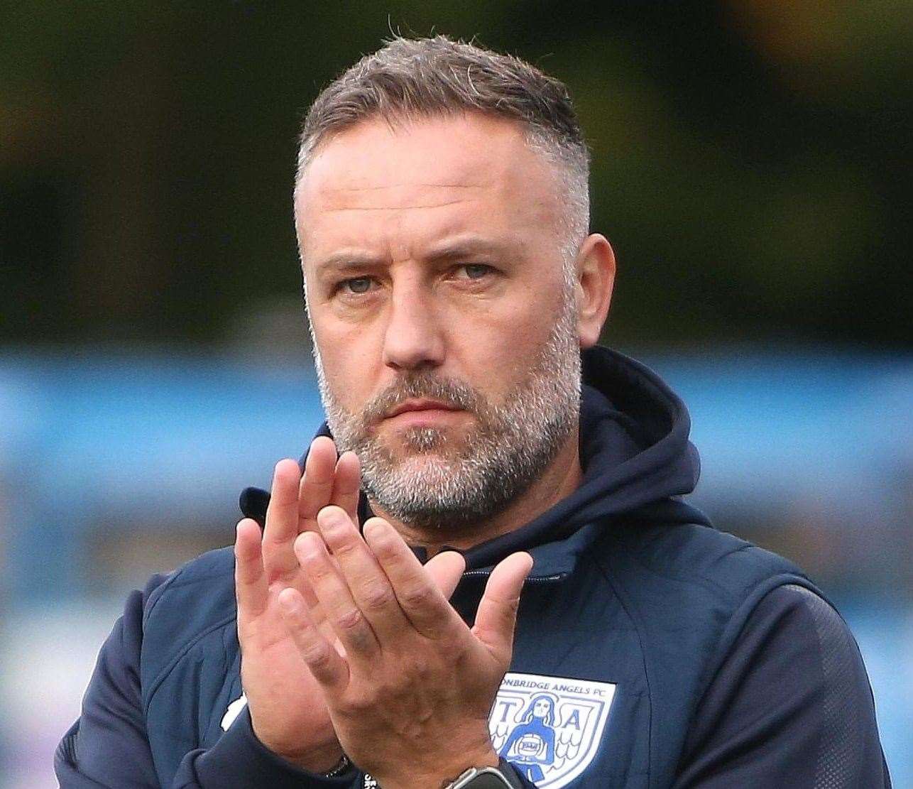 Tonbridge Angels manager Jay Saunders. Picture: David Couldridge