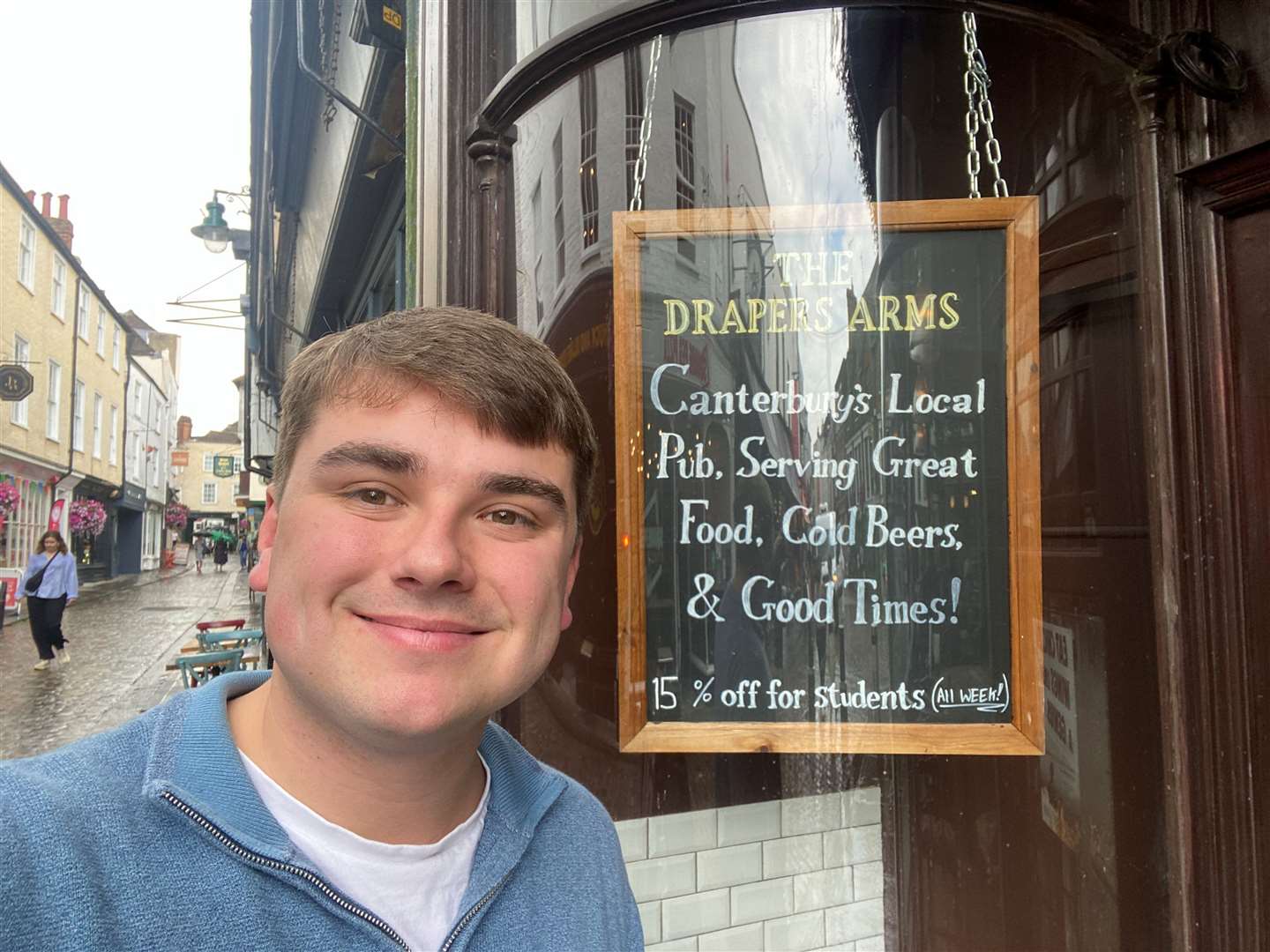 Reporter Max Chesson enjoyed his lunch at The Drapers Arms