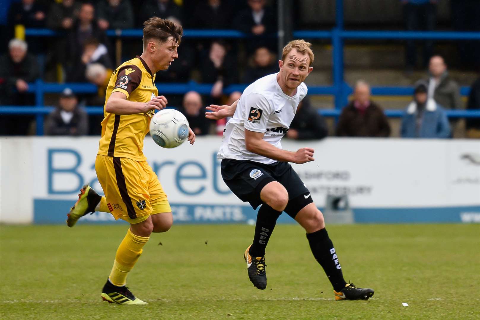 Stuart Lewis helped Dover to a 3-0 win over Sutton Picture: Alan Langley