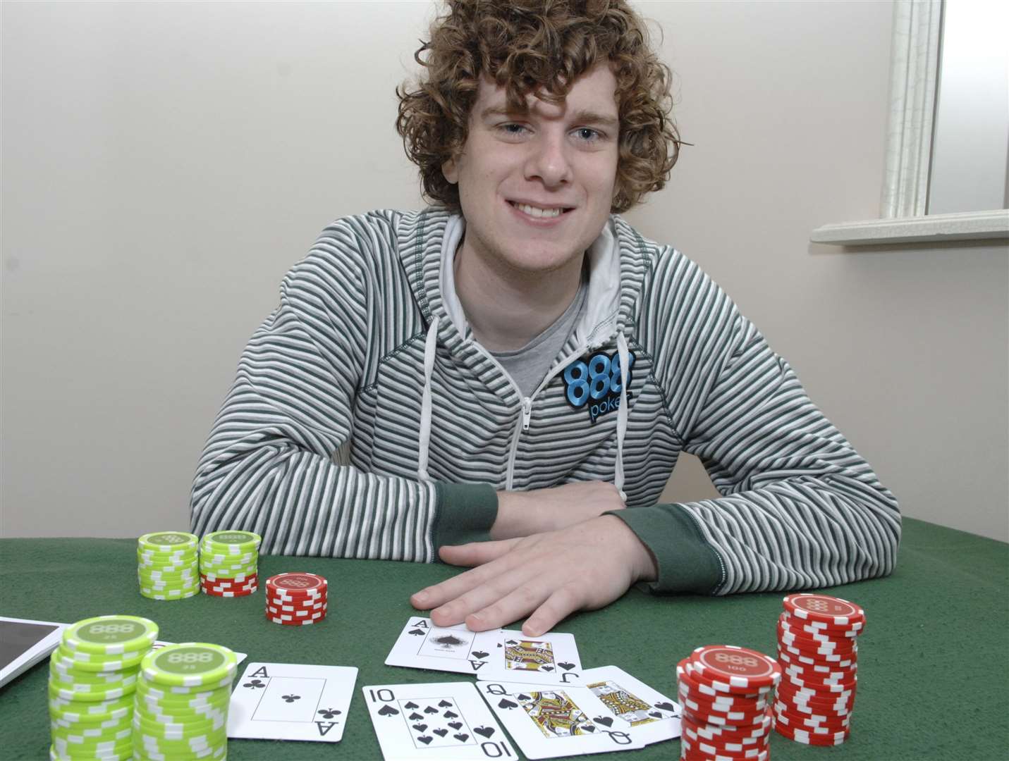 Sam Holden, pictured in 2011 when he made the finals of the World Series of Poker tournament in Las Vegas. Picture: Chris Davey