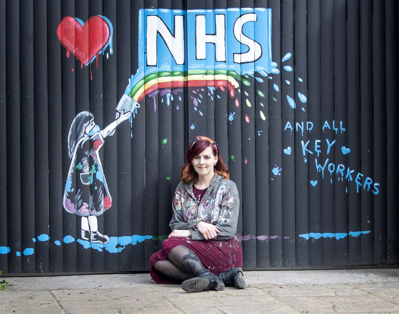 Rachel List’s mural on the gates of the Hope & Anchor (Danny Lawson/PA)