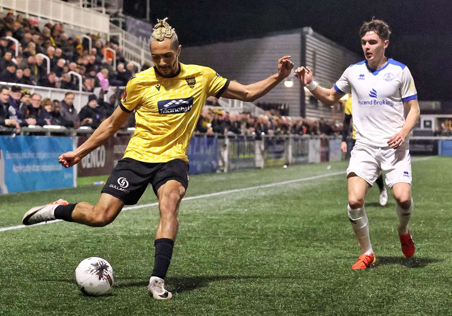 New signing Matt Bentley in action for Maidstone against Chelmsford. Picture: Helen Cooper