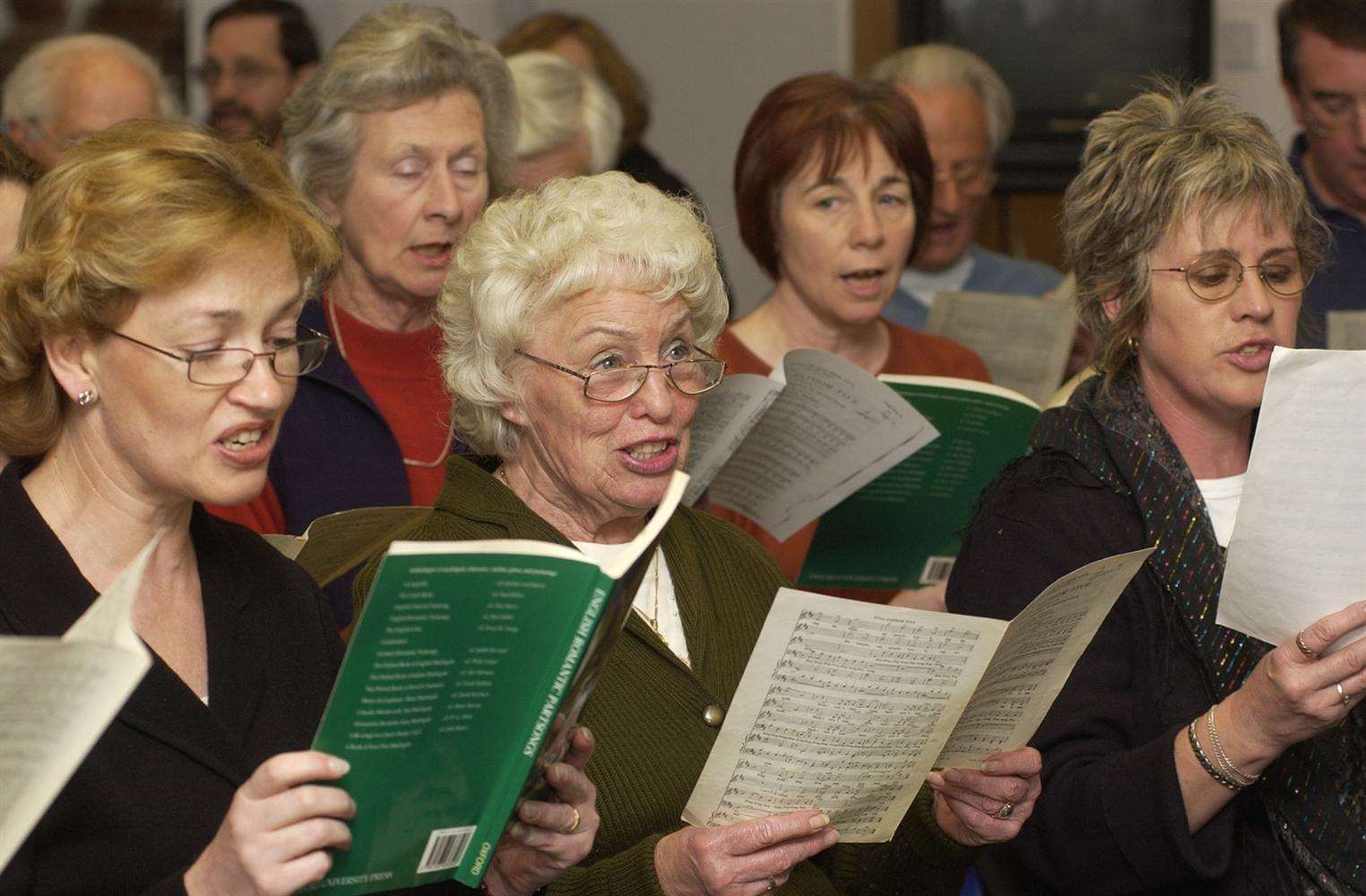 Manwood Singers rehearsing