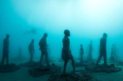 The sculpture is off the coast of Lanzarote