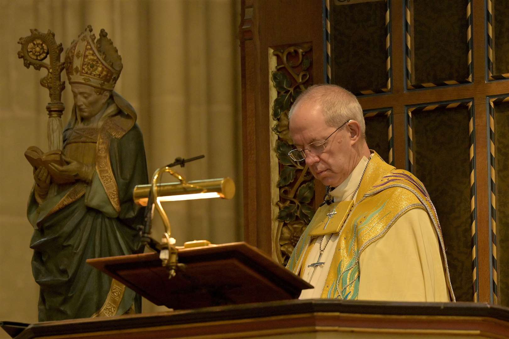 Justin Welby also appealed to end violence around the world. Picture: Stuart Brock