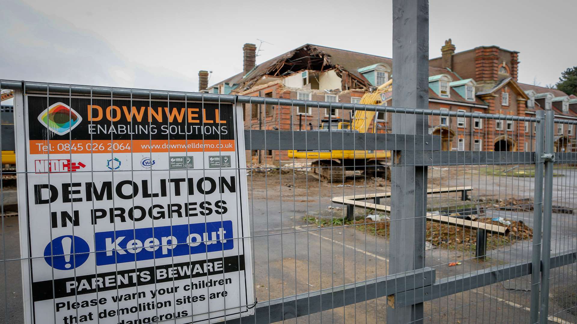 The former nurses home in Hermitage Lane, Maidstone, which is being demolished.