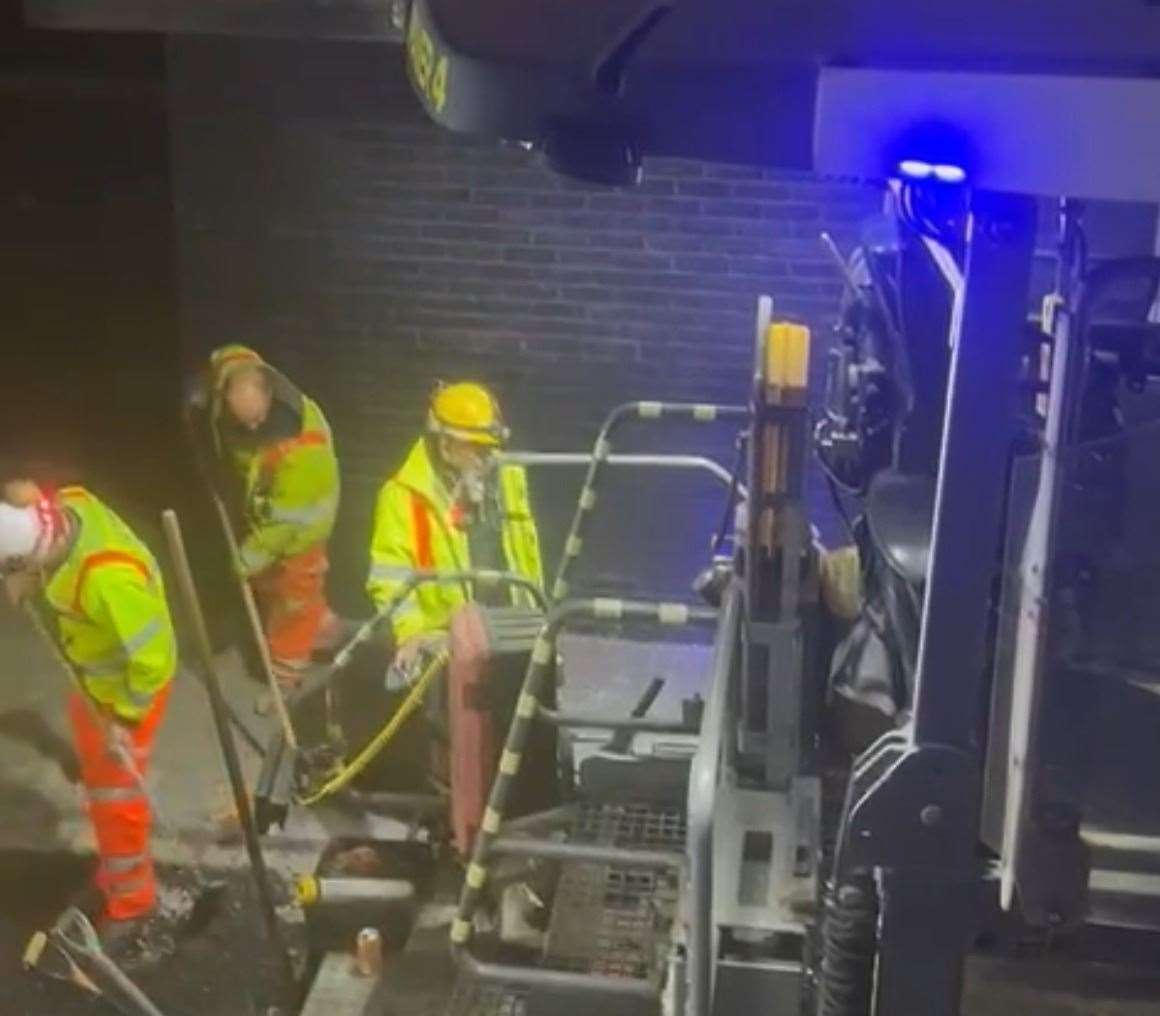 Some nights the construction in Sea Street, Whitstable went on till 3am. Picture: Diane O'Dwyer