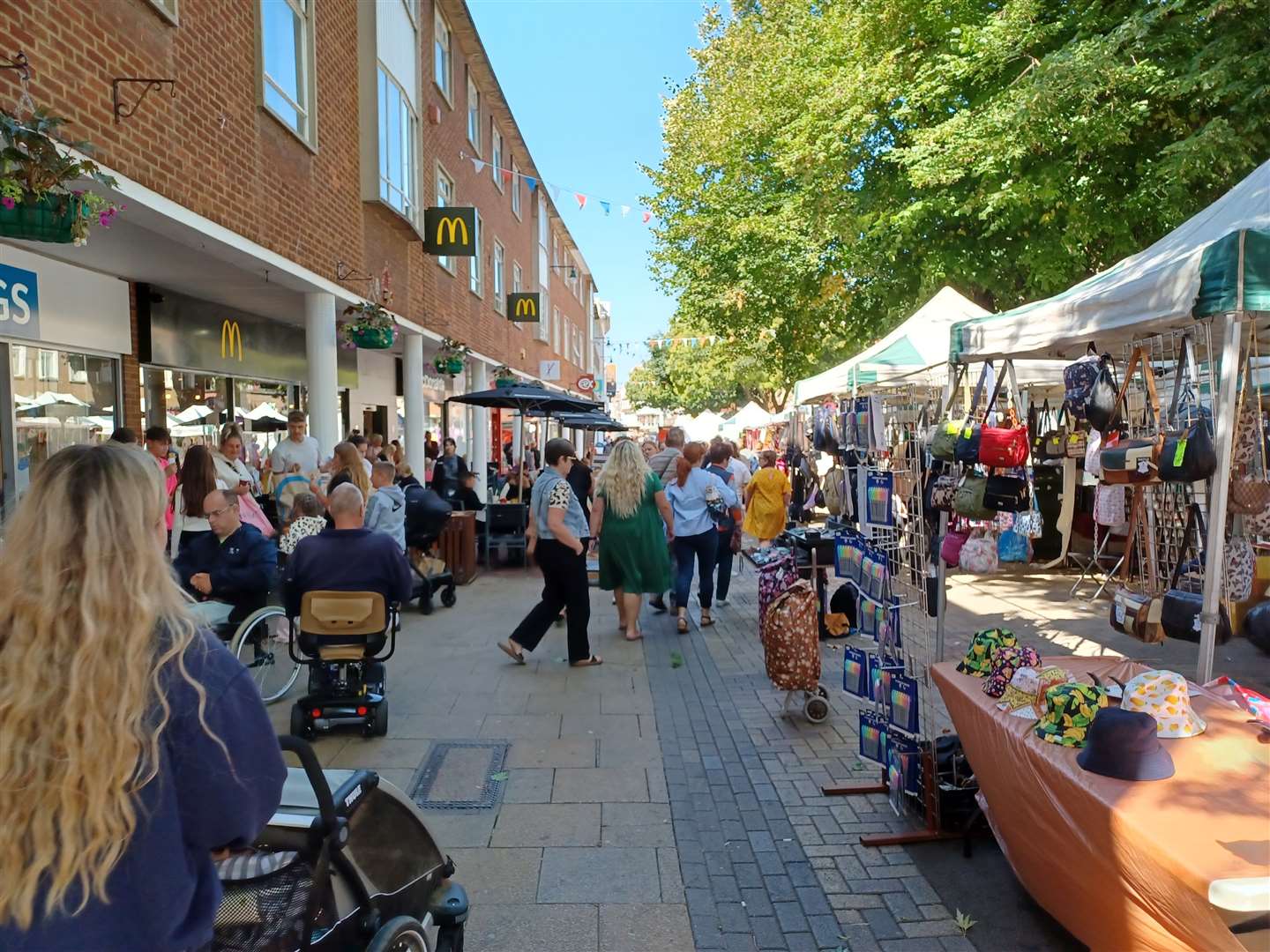 Canterbury city centre - still 'buzzing' but foreign school children numbers have tumbled