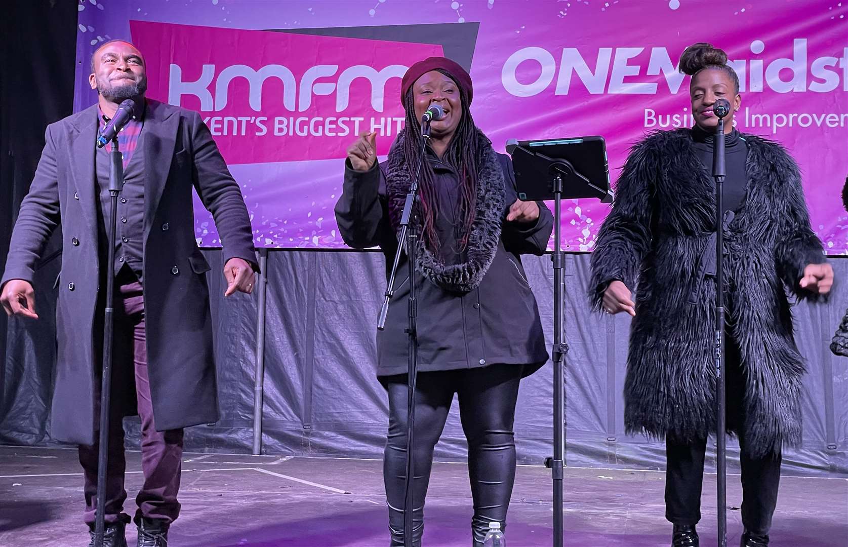 The switch on had a festive performance from the Gospel Touch Choir