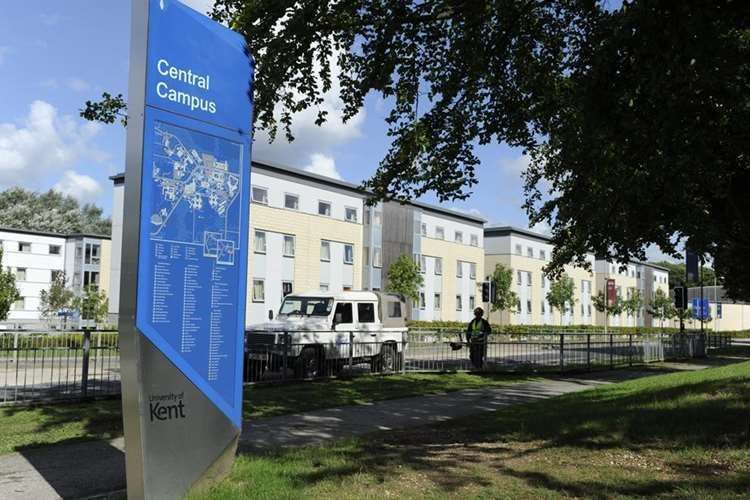 The University of Kent campus in Giles Lane, Canterbury