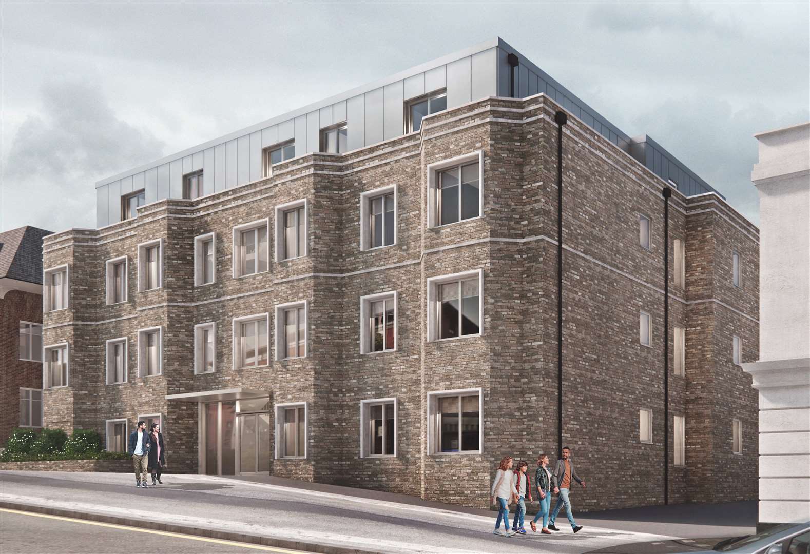 CGI image of the four-storey apartment block set to be built on the site of a former bathstore in Tonbridge Road, Maidstone. Picture: GDM Architects