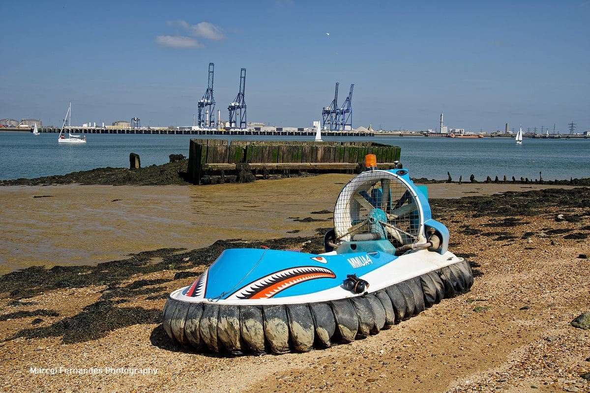 The hovercraft which Marcel took the stunning pictures on. Picture: Marcel Fernandes