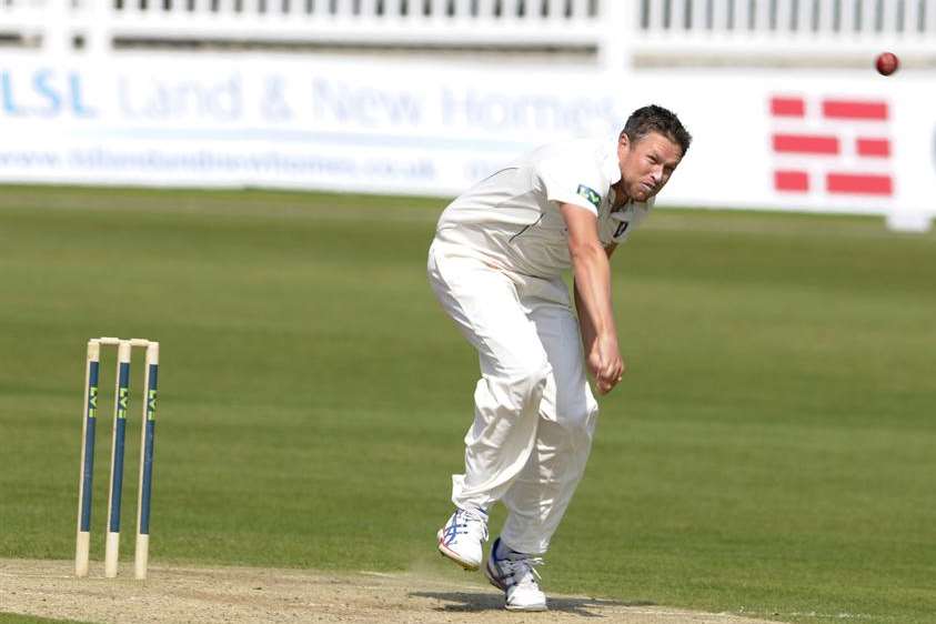 Kent's Mitch Claydon. Picture: Barry Goodwin