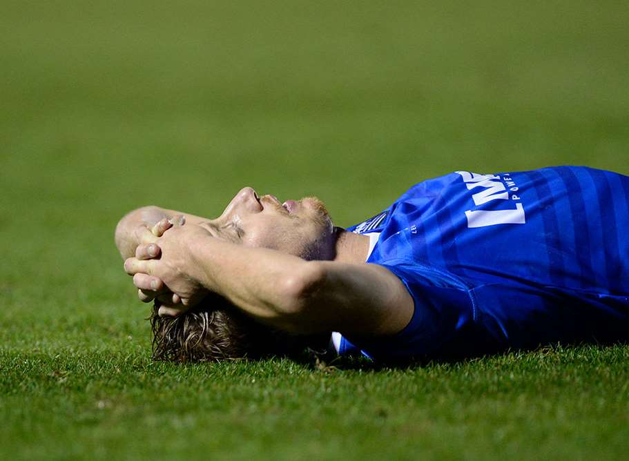 Gills captain Lee Martin at the final whistle Picture: Ady Kerry