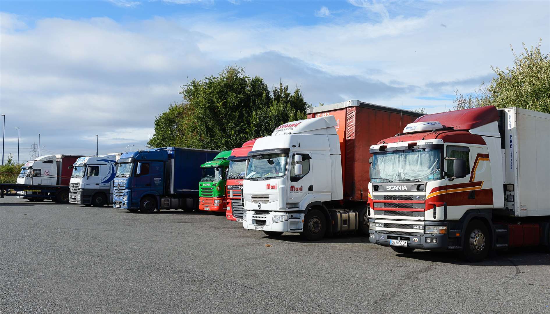 Lorries will be held at the site as part of the government's plan