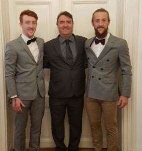 Mark Winter, from High Brooms in Tunbridge Wells, with his two sons, Ben and Jonathan, both in their twenties Picture: Mark Winter