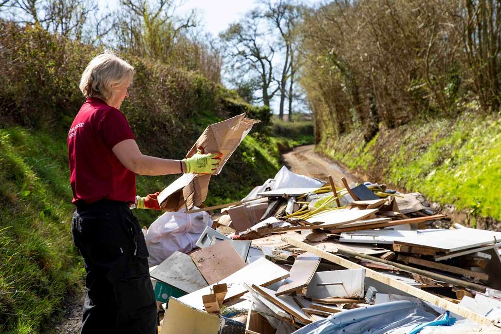 Fly-tipping has increased by 300% ((Winchester City Council/PA)