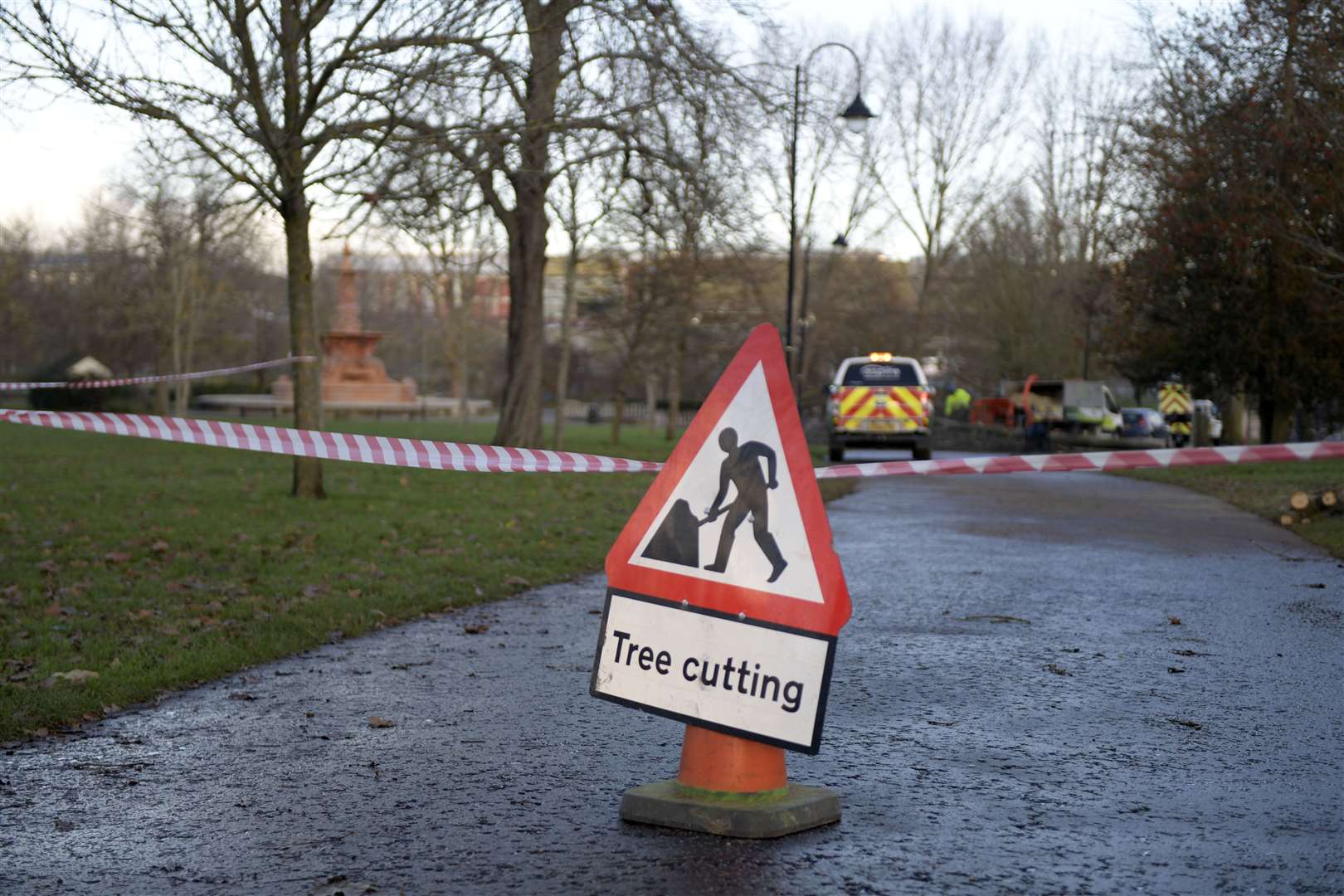 The work is part of improvements planned for the park. Picture: Barry Goodwin